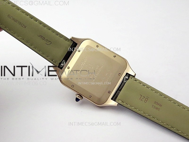 Santos Dumont 46.6mm RG F1F Best Edition Silver Dial on Brown Leather Strap Quartz